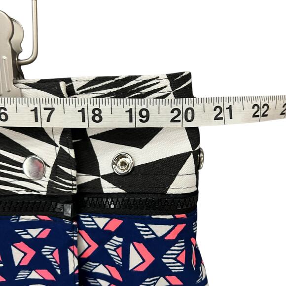 Zand Amsterdam Reversible Wrap Skirt OS Geometric Snap Adjustable Edgy Grunge - Picture 9 of 14